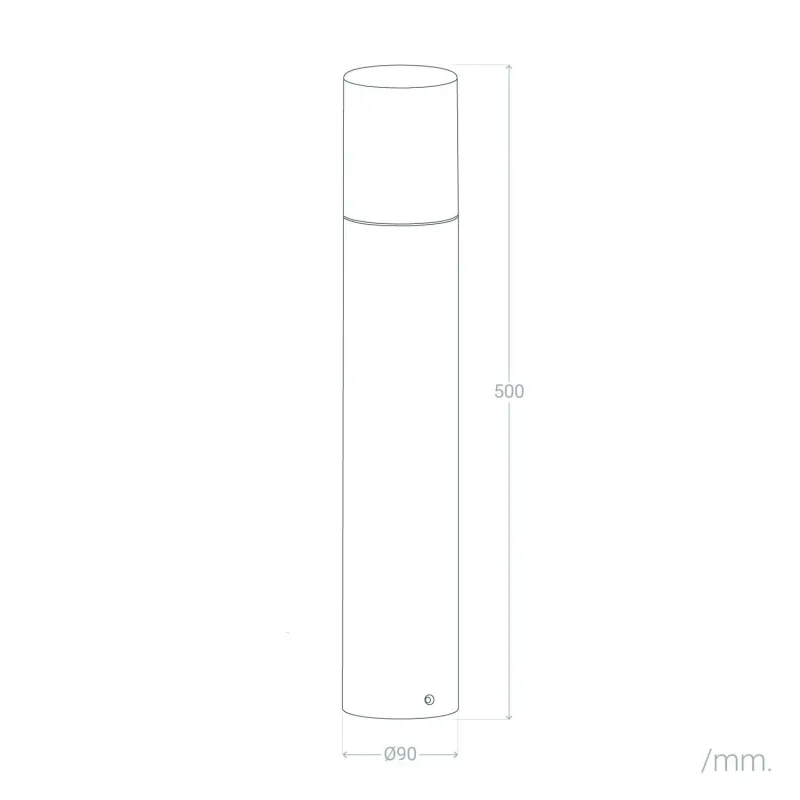 borne-de-jardin-noire-50cm-culot-e27-ip44-220v