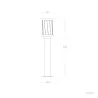 borne-potelet-de-jardin-noire-50cm-culot-e27-ip44-220v