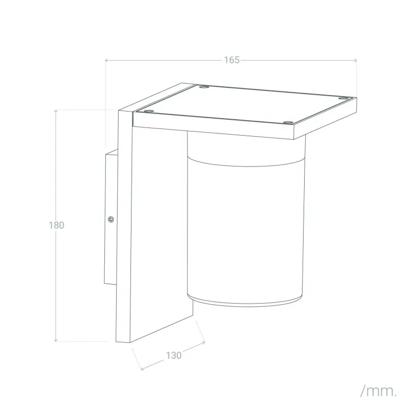 applique-murale-noire-50cm-culot-e27-ip44-220v