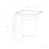 applique-murale-noire-50cm-culot-e27-ip44-220v
