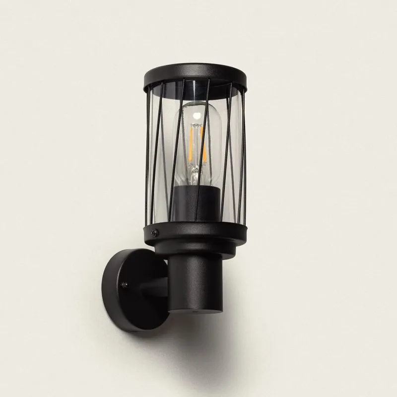 applique-murale-noire-culot-e27-ip44-220v