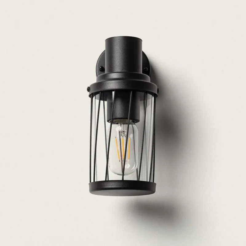 applique-murale-noire-culot-e27-ip44-220v