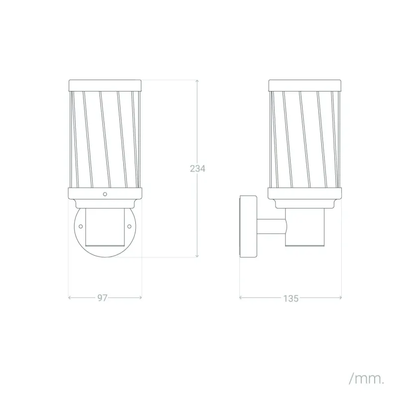 applique-murale-noire-culot-e27-ip44-220v