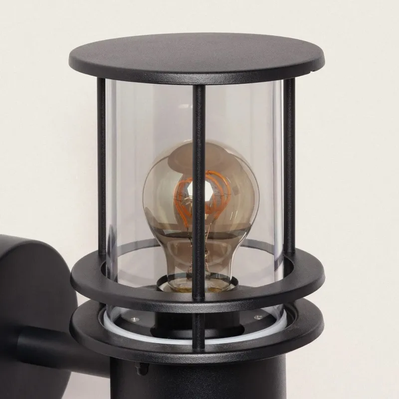 applique-murale-noire-culot-e27-ip44-220v