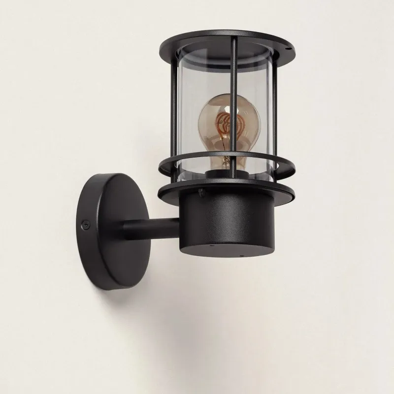 applique-murale-noire-culot-e27-ip44-220v