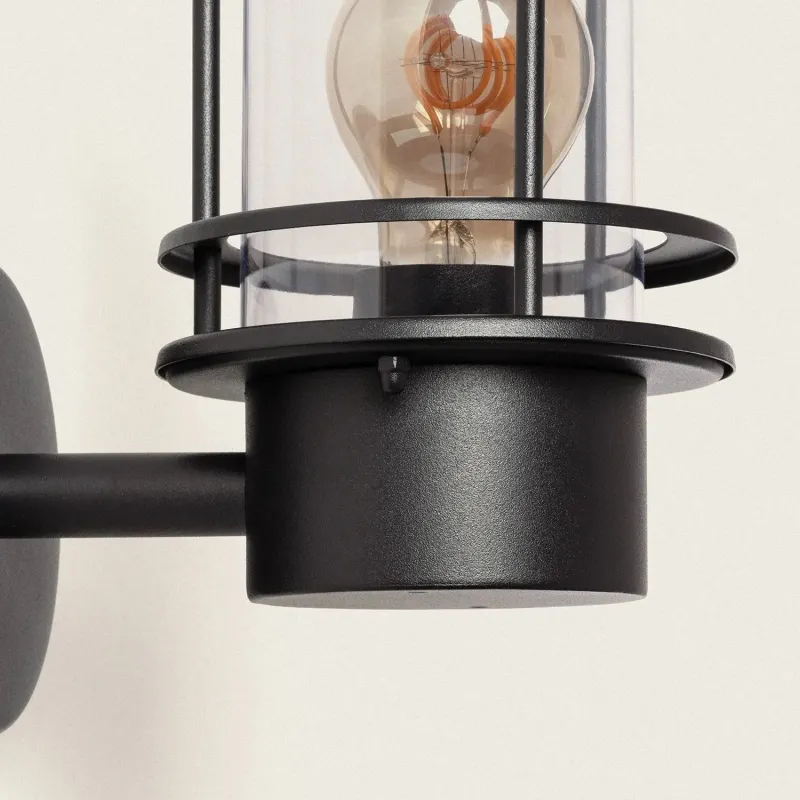 applique-murale-noire-culot-e27-ip44-220v