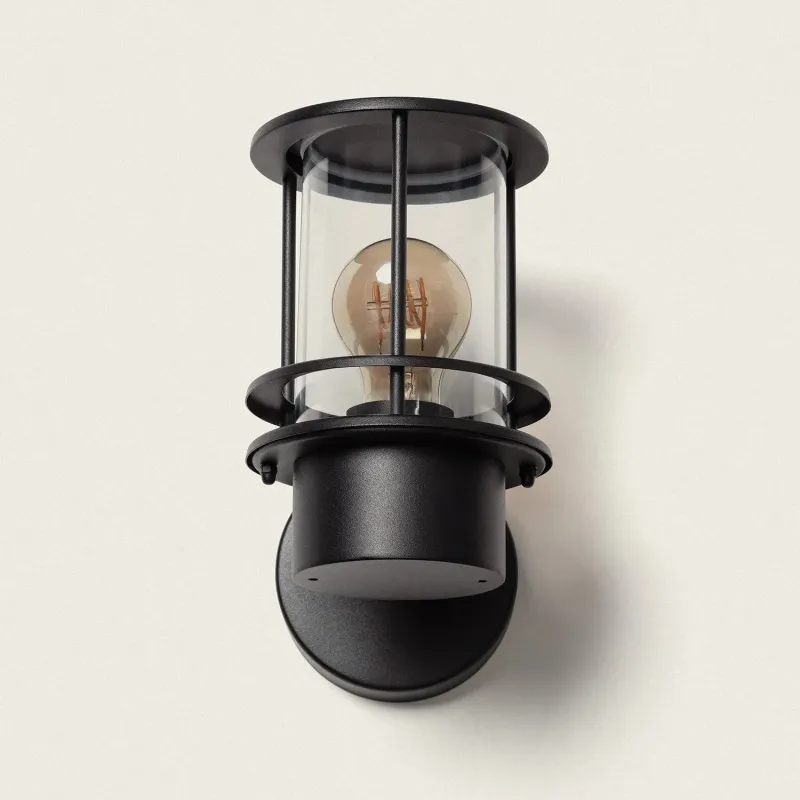 applique-murale-noire-culot-e27-ip44-220v