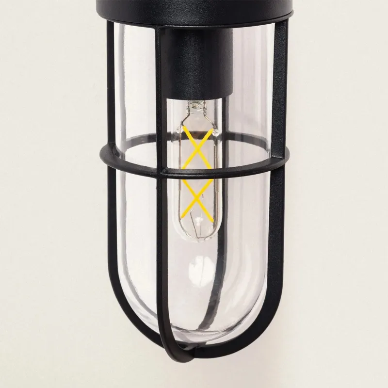 applique-murale-noire-culot-e27-ip44-220v
