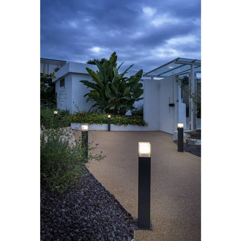 GRAFIT 30, borne extérieure, carré, anthracite, E27, 11W max, IP44