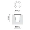 Encastré SOFIA IP67 LED 12W 1700lm 3K Acier inoxydable - Pas cher