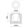 Encastré SOFIA IP67 LED 18W 2400lm 3K Acier inoxydable - Pas cher