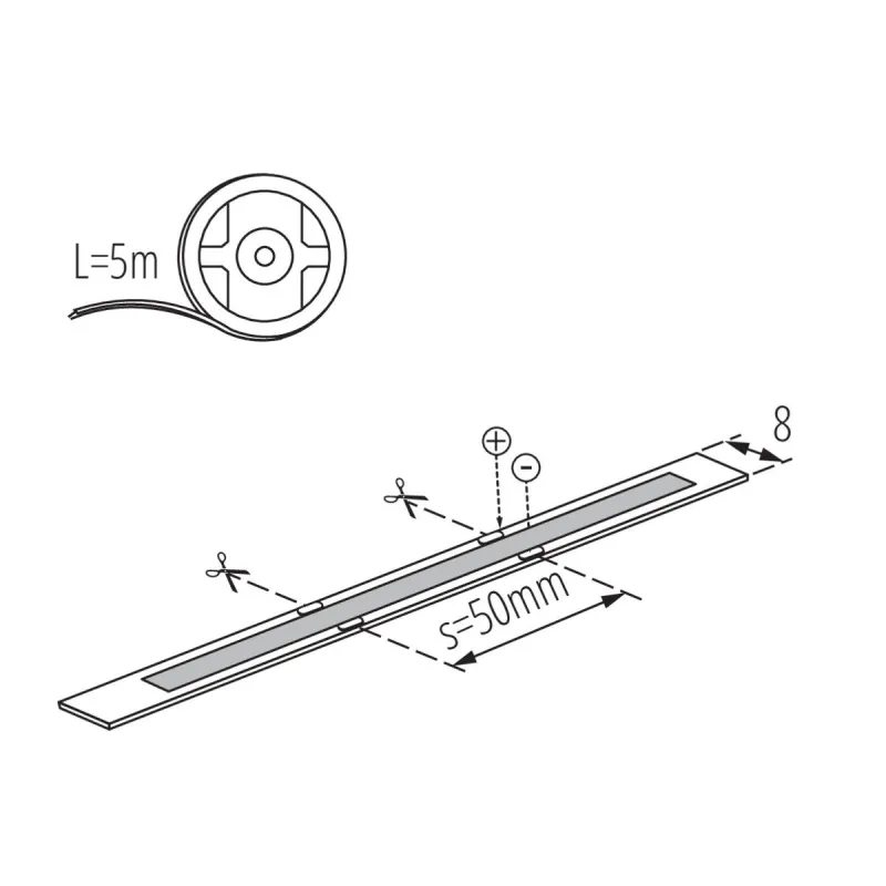 Ruban led LCOB 10W/M 24v-IP00-4000k