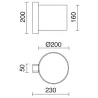 Apliq. WOOD IP20  E27 (Ø45) máx. 40W Cotton Blanc - Pas cher