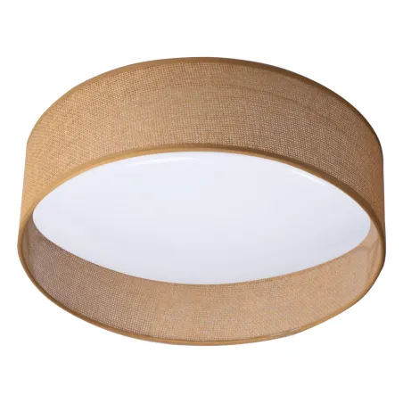 plafonnier-40cm-led-175w-abat-jour-tissu-brun