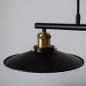 Suspension noire culot e27 effet retro poulie billard