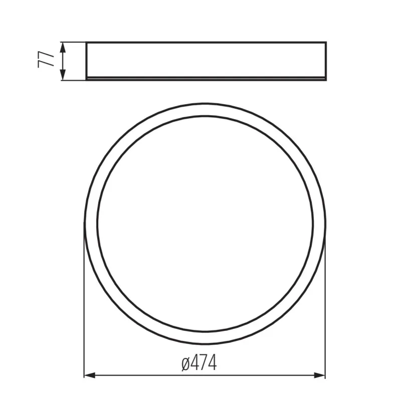 Plafonnier bois JASMIN 470-W M blanc