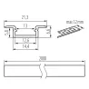 PROFILO K 2m Profilé en aluminium lot de 10
