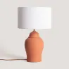 lampe-a-poser-terre-cuite-et-fonte-et-abat-jour-tissu-blanc