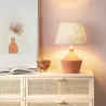 lampe-a-poser-terre-cuite-et-fonte-et-abat-jour-tissu-blanc