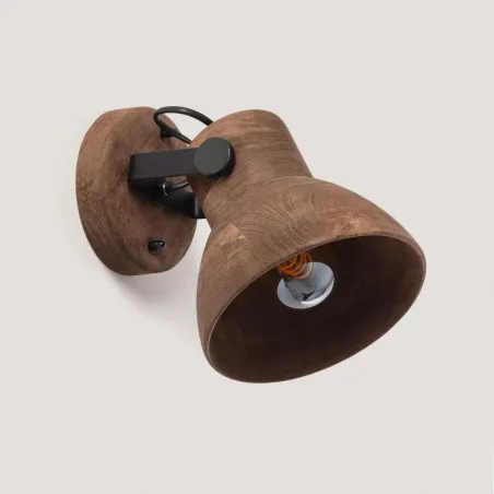 applique-murale-bois-orientable-noir-e27-220v