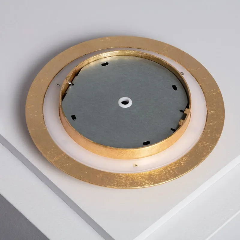 applique-led-rond-effet-dore-diametre-260mm-eclairage-indirect-18w-1200-lumens-3000k-dorrure-feuille-d-or