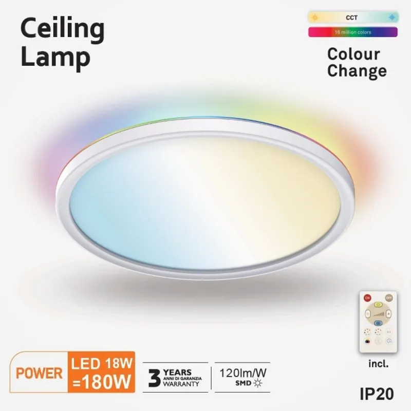 plafonnier-led-18w-rgbcct-rf-controle-dynamique-telecommande-variable