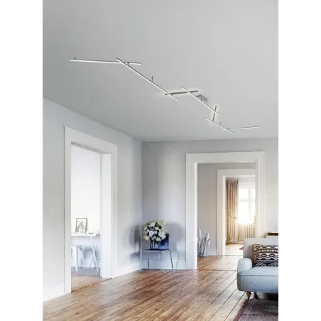 TRIO Plafonnier intérieur nickel mat INDIRA - Pas cher