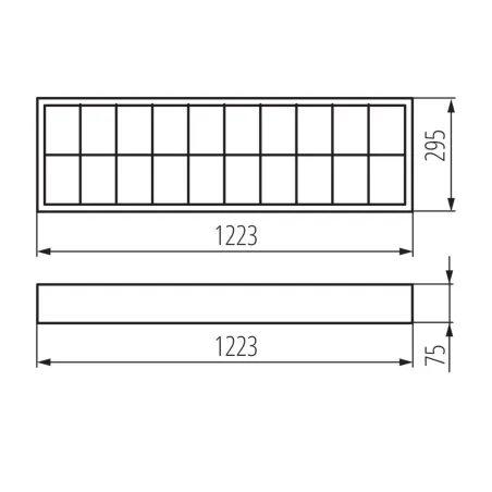 NOTUS 4LED 236 NT Plafonnier pour tubes led