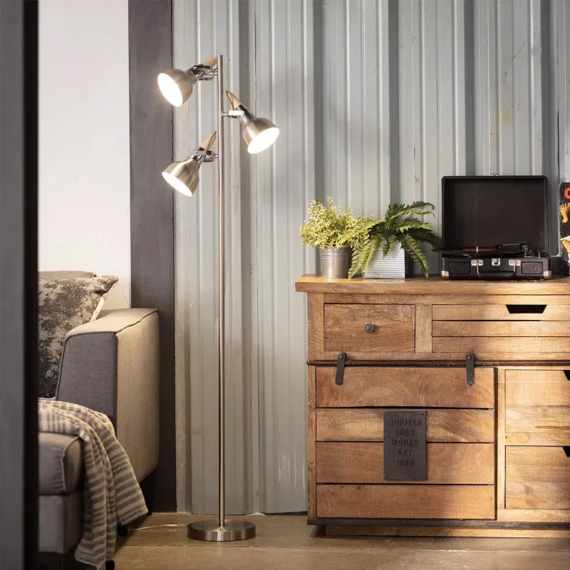 lampadaire-lampe-a-poser-3-tete-orientable-bois-et-acier-culot-e14