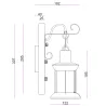 Applique murale noire culot e27 effet lanterne retro bois et métal