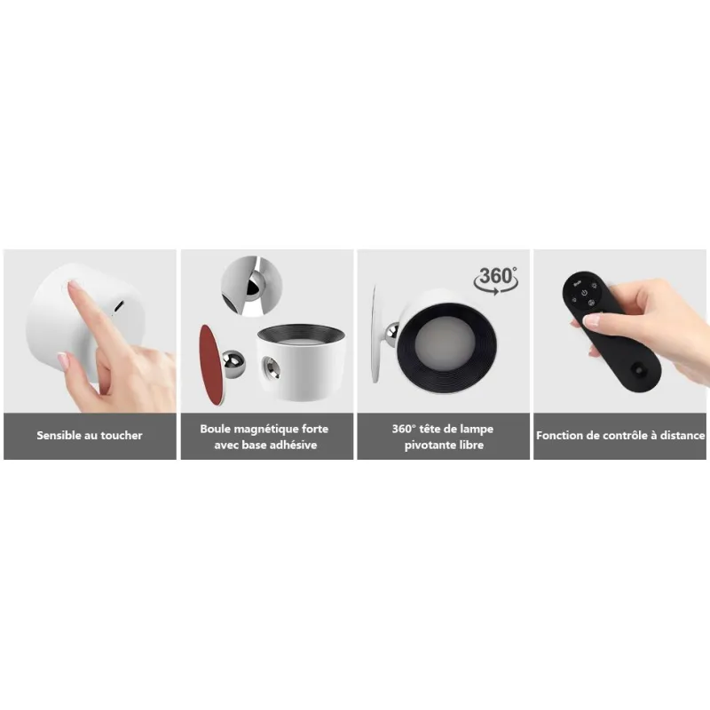 applique-murale-rechargeable-sans-fil-variable-cct-blanc-ou-noir