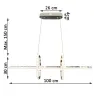 suspension-led-48w-triples-anneaux-chrome-4000k