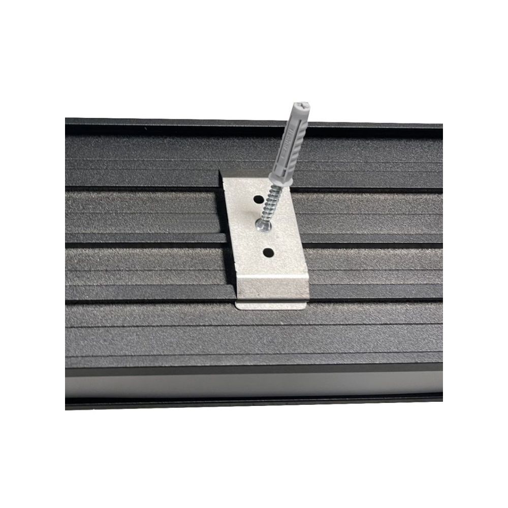 Applique noire barre aluminium profilé led variable  ip54-44cm-94cm-144cm-194cm noir