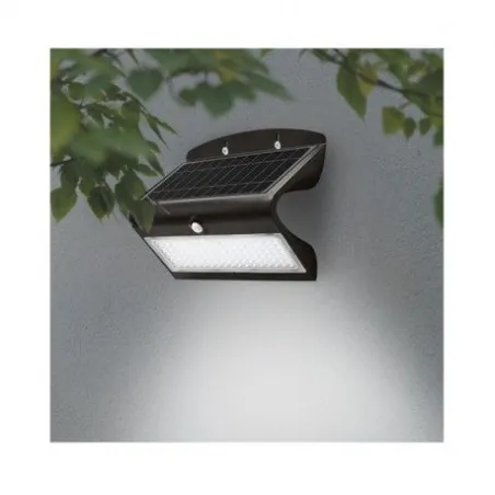 APPLIQUE MURALE LED SOLAIRE 8W 4000K NOIR + DÉTECTEUR
