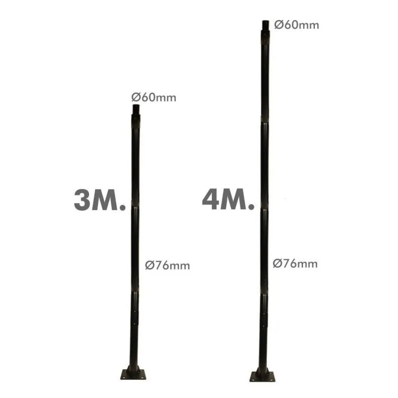mat-poteau-4-metres-pour-tete-tete-visser-eclairage-public-noir