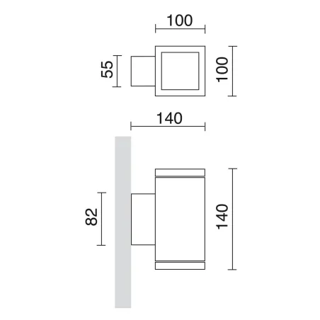 Plafond TEKA LED 8,7W 850lm 3K Antr. - Pas cher