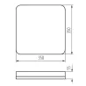 Plafonnier détecteur mouvement carré ip65-IPER LED 4000k-L-se