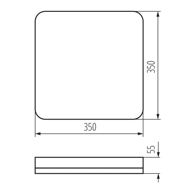 Plafonnier étanche carré ip65-IPER LED 4000k-L