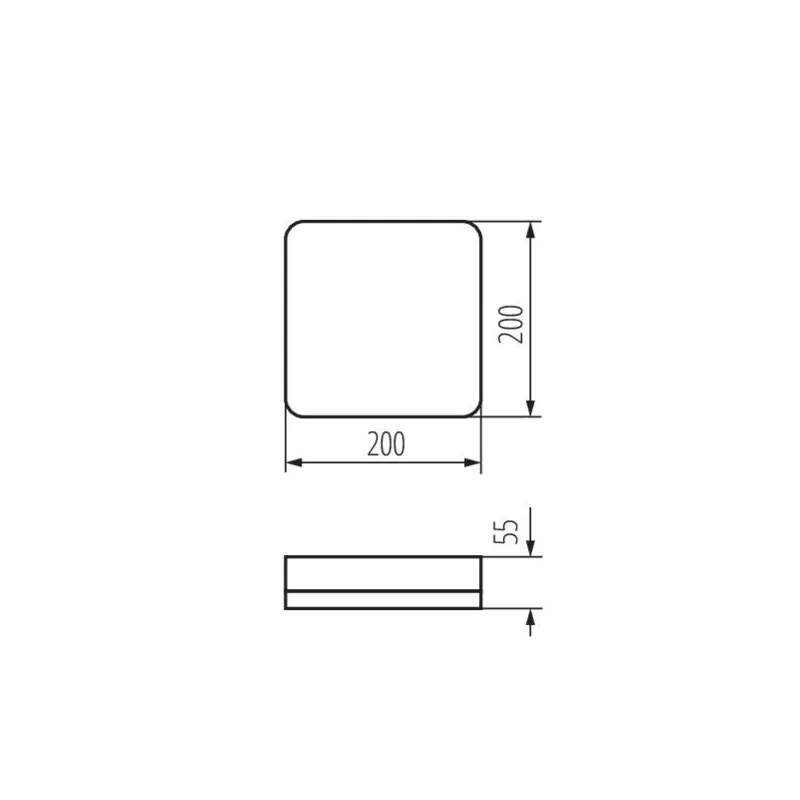 Plafonnier étanche carré ip65-IPER LED 4000k-L
