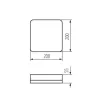 Plafonnier étanche carré ip65-IPER LED 4000k-L