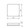 Plafonnier étanche carré ip65-IPER LED 4000k-L