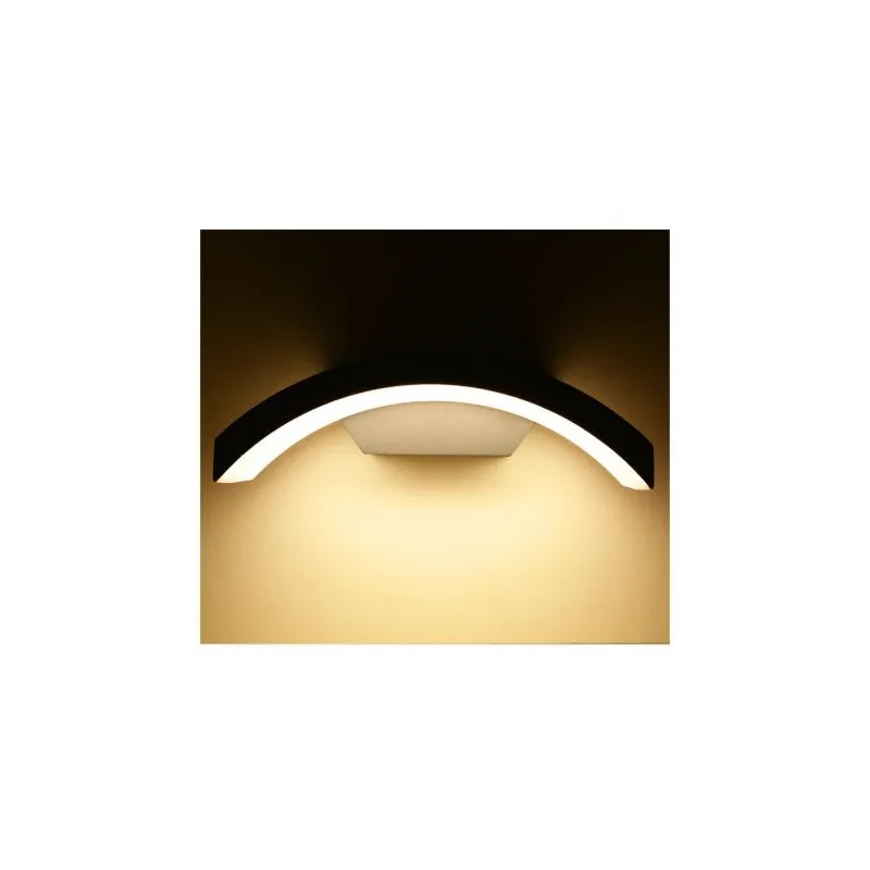 APPLIQUE MURALE CURVILIGNE LED 6 W 4000K GRIS ANTHRACITE IP54