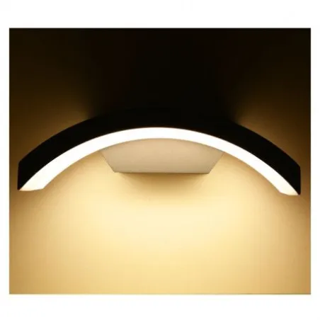 APPLIQUE MURALE CURVILIGNE LED 6 W 4000K GRIS ANTHRACITE IP54
