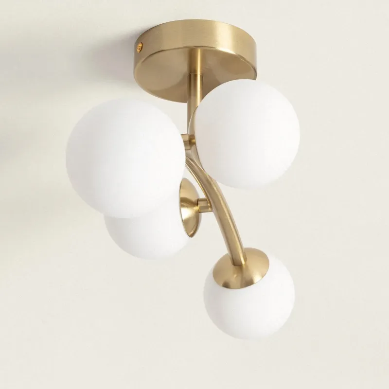 plafonnier-metal-4-boules-verre-blanche-culot-g9