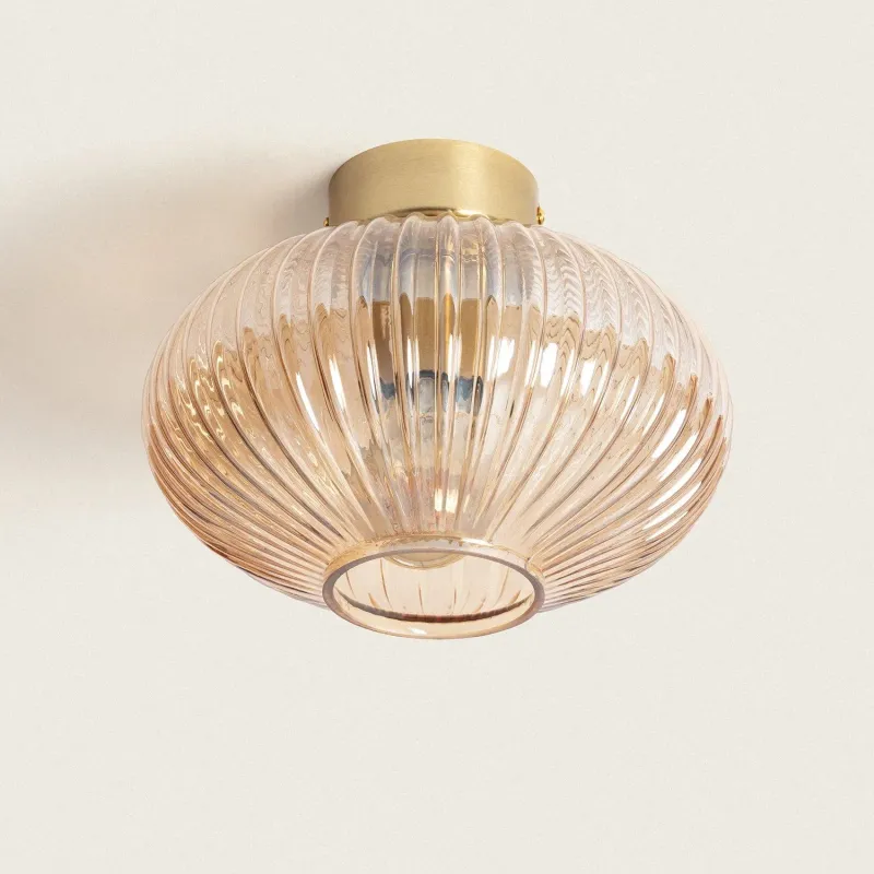 plafonnier-metal-et-verre-24cm-culot-e27