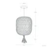 Suspension luminaire suspendu rotin culot e27