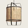 Suspension luminaire suspendu rotin culot e27