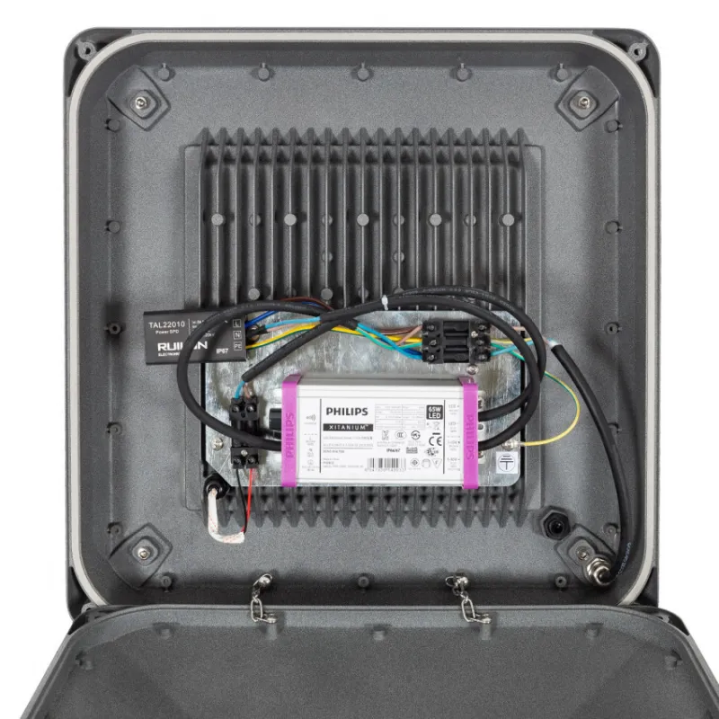 Tête de mat 40w LED Philips-5400 lumens-éclairage public parking
