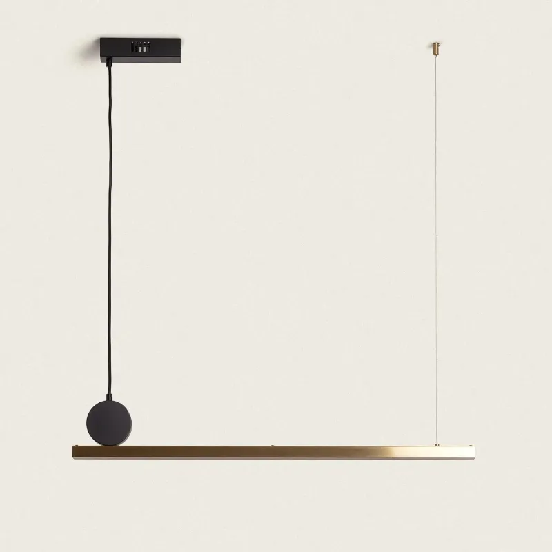 suspension-barre-led-14w-metal-dore-88cm-suspendu