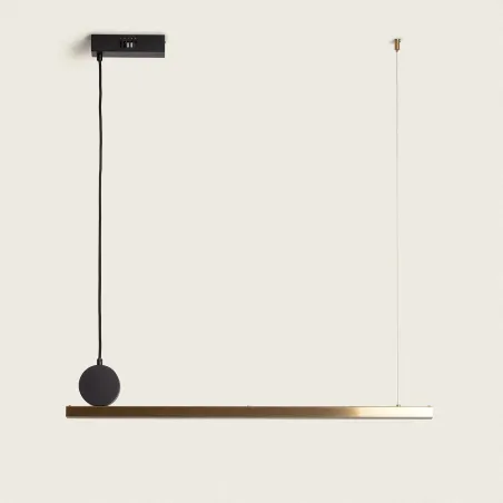 suspension-barre-led-14w-metal-dore-88cm-suspendu
